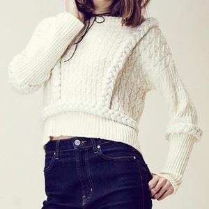 Knitz by For Love and Lemons Billy Crop Sweater